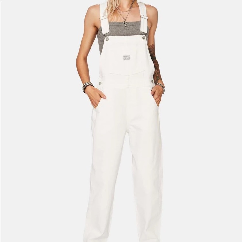 Levis White Lie Vintage Denim Overalls